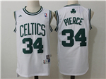 Boston Celtics #34 Paul Pierce White Hardwood Classics Jersey