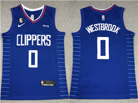 Los Angeles Clippers #0 Russell Westbrook Blue Swingman Jersey