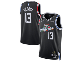 Los Angeles Clippers #13 Paul George 2022-23 Black City Edition Swingman Jersey