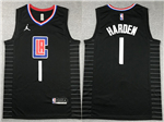 Los Angeles Clippers #1 James Harden Black Statement Swingman Jersey