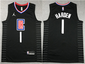 Los Angeles Clippers #1 James Harden Black Statement Swingman Jersey