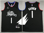 Los Angeles Clippers #1 James Harden 2022-23 Black Statement Edition Swingman Jersey