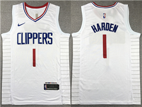 Los Angeles Clippers #1 James Harden White Swingman Jersey