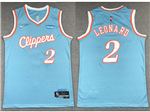 Los Angeles Clippers #2 Kawhi Leonard 2021-22 Light Blue City Edition Swingman Jersey