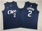 Los Angeles Clippers #2 Kawhi Leonard Youth 2023-24 Black City Edition Swingman Jersey