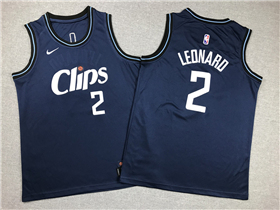 Los Angeles Clippers #2 Kawhi Leonard Youth 2023-24 Black City Edition Swingman Jersey