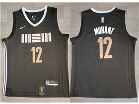 Memphis Grizzlies #12 Ja Morant 2023-24 Black City Edition Swingman Jersey