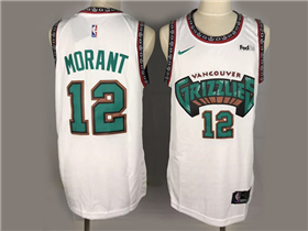 Memphis Grizzlies #12 Ja Morant White Classic Swingman Jersey