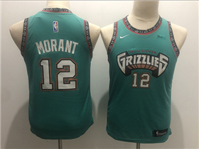 Memphis Grizzlies #12 Ja Morant Youth Teal Classic Swingman Jersey