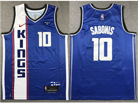 Sacramento Kings #10 Domantas Sabonis 2023-24 Blue City Edition Swingman Jersey 