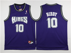 Sacramento Kings #10 Mike Bibby Throwback Purple Jersey