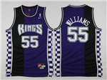 Sacramento Kings #55 Jason Williams Throwback Black/Purple Jersey