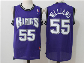 Sacramento Kings #55 Jason Williams Throwback Purple Jersey