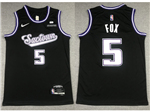 Sacramento Kings #5 De'Aaron Fox 2021-22 Black City Edition Swingman Jersey 