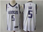 Sacramento Kings #5 De'Aaron Fox White Swingman Jersey