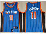 New York Knicks #11 Jalen Brunson 2023-24 Blue City Edition Swingman Jersey