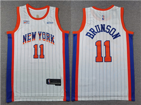 New York Knicks #11 Jalen Brunson 2024-25 White City Edition Swingman Jersey