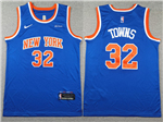 New York Knicks #32 Karl-Anthony Towns Blue Swingman Jersey