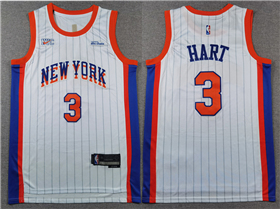 New York Knicks #3 Josh Hart 2024-25 White City Edition Swingman Jersey