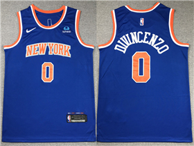 New York Knicks #0 Donte DiVincenzo Blue Swingman Jersey