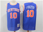 New York Knicks #10 Walt Frazier 1972-73 Blue Throwback Jersey