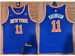 New York Knicks #11 Jalen Brunson Blue Swingman Jersey