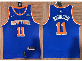 New York Knicks #11 Jalen Brunson Blue Swingman Jersey