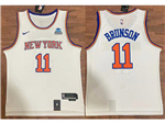 New York Knicks #11 Jalen Brunson White Swingman Jersey