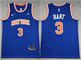 New York Knicks #3 Josh Hart Blue Swingman Jersey