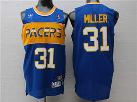 Indiana Pacers #31 Reggie Miller Blue Hardwood Classics Jersey