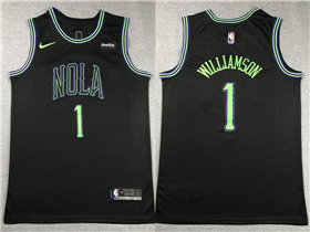 New Orleans Pelicans #1 Zion Williamson 2023-24 Black City Edition Swingman Jersey