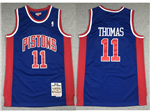 Detroit Pistons #11 Isiah Thomas 1988-89 Blue Hardwood Classics Jersey