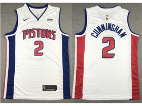 Detroit Pistons #2 Cade Cunningham White Swingman Jersey