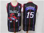 Toronto Raptors #15 Vince Carter Black Hardwood Classics Jersey