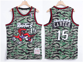 Toronto Raptors #15 Vince Carter 1996-97 Camo Hardwood Classics Jersey