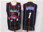 Toronto Raptors #1 Tracy McGrady Black Hardwood Classics Jersey