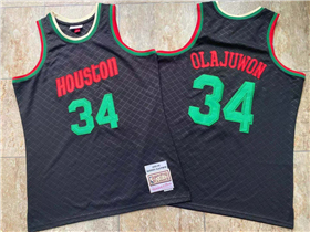 Houston Rockets #34 Hakeem Olajuwon 1993-94 Neapolitan Hardwood Classics Jersey