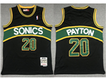 Seattle SuperSonics #20 Gary Payton 1995-96 Black Hardwood Classics Jersey