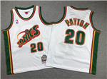 Seattle SuperSonics #20 Gary Payton Youth 1995-96 White Hardwood Classics Jersey