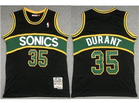 Seattle SuperSonics #35 Kevin Durant 2007-08 Black Hardwood Classics Jersey