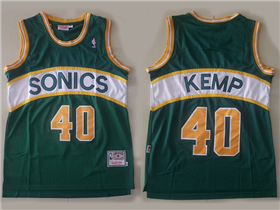 Seattle SuperSonics #40 Shawn Kemp 1994-95 Green Hardwood Classics Jersey