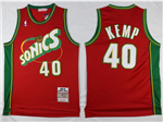 Seattle SuperSonics #40 Shawn Kemp 1997-98 Red Hardwood Classics Jersey