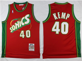 Seattle SuperSonics #40 Shawn Kemp 1997-98 Red Hardwood Classics Jersey