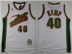 Seattle SuperSonics #40 Shawn Kemp 1995-96 White Hardwood Classics Jersey