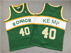 Seattle SuperSonics #40 Shawn Kemp Youth 1994-95 Green Hardwood Classics Jersey