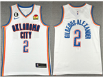 Oklahoma City Thunder #2 Shai Gilgeous-Alexander White Swingman Jersey