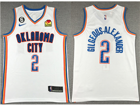 Oklahoma City Thunder #2 Shai Gilgeous-Alexander White Swingman Jersey