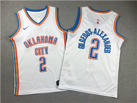 Oklahoma City Thunder #2 Shai Gilgeous-Alexander Youth White Swingman Jersey