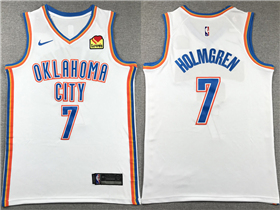 Oklahoma City Thunder #7 Chet Holmgren White Swingman Jersey