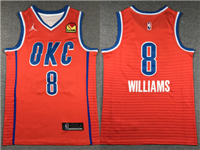 Oklahoma City Thunder #8 Jalen Williams 2023-24 Orange Statement Edition Swingman Jersey